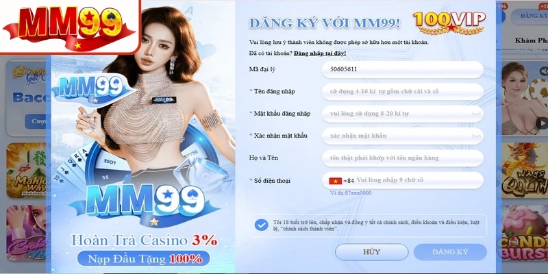 Các bước đăng ký MM99 nhanh chóng, đơn giản
